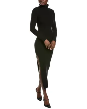 27 Miles Malibu womens  Turtleneck Wool & Cashmere-Blend Sweaterdress, m, Black