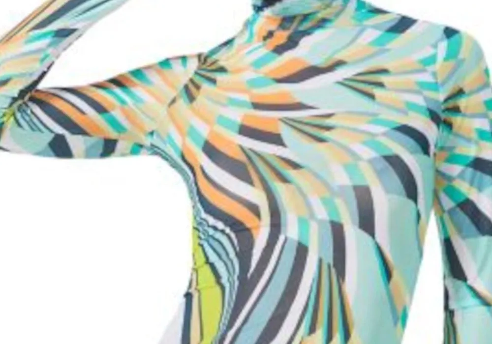 Afrm Zadie Mesh Turtleneck Top Multi-Color Size XS