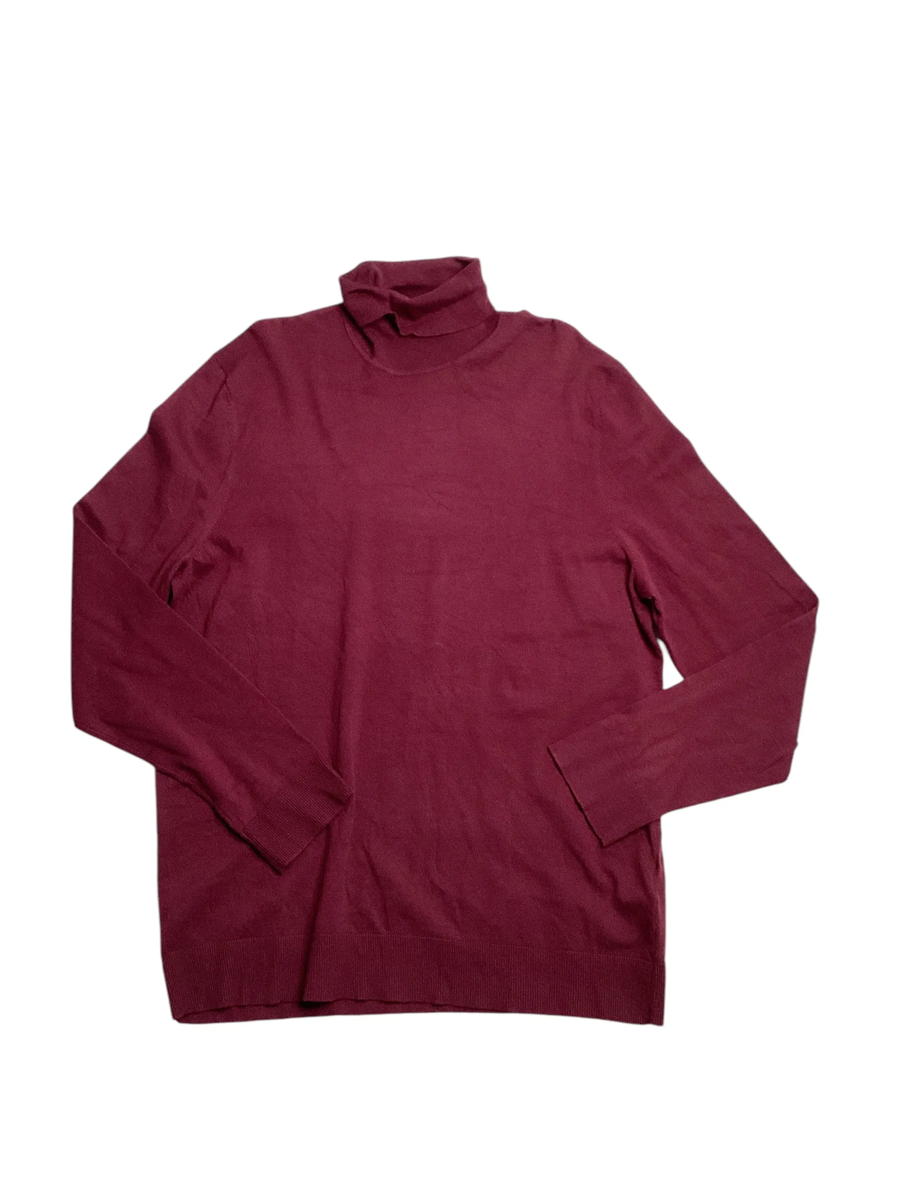 Alfani Mens Tucker Otto Turtleneck Sweater Maroon Banner XL