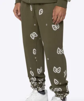 Amoeba Print Sweatpants Olive