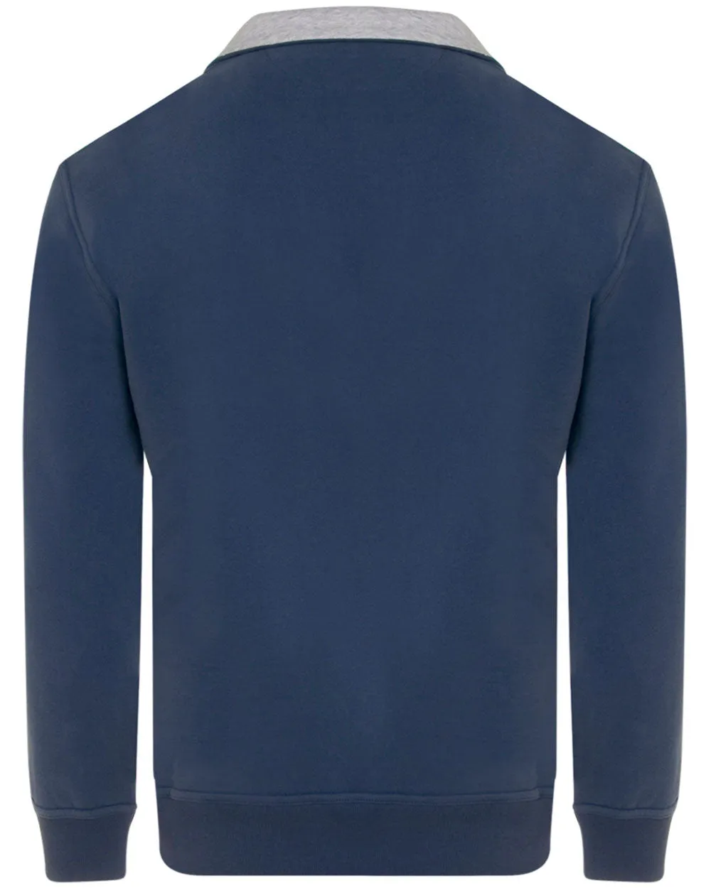 Azzurro Quarter Zip Cotton Sweatshirt