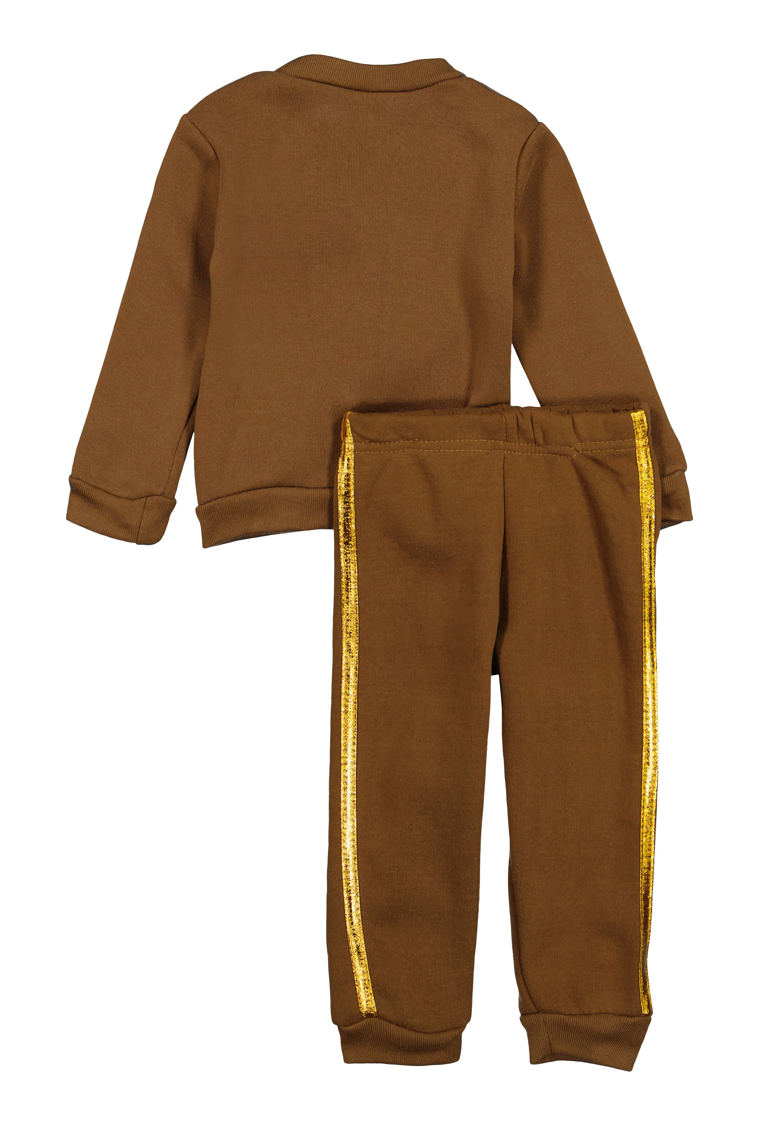 Baby Girls 12-24M Cat Embroidered Sweatshirt and Sweatpants