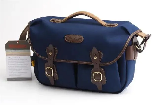 BILLINGHAM BORSA HADLEY DIGITAL TELA BLU/CUOIO