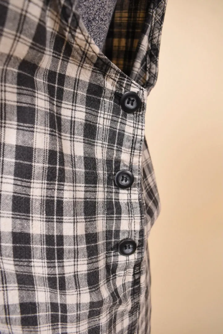 Black and White Plaid Overall Dress By J.L.N.Y., XXL