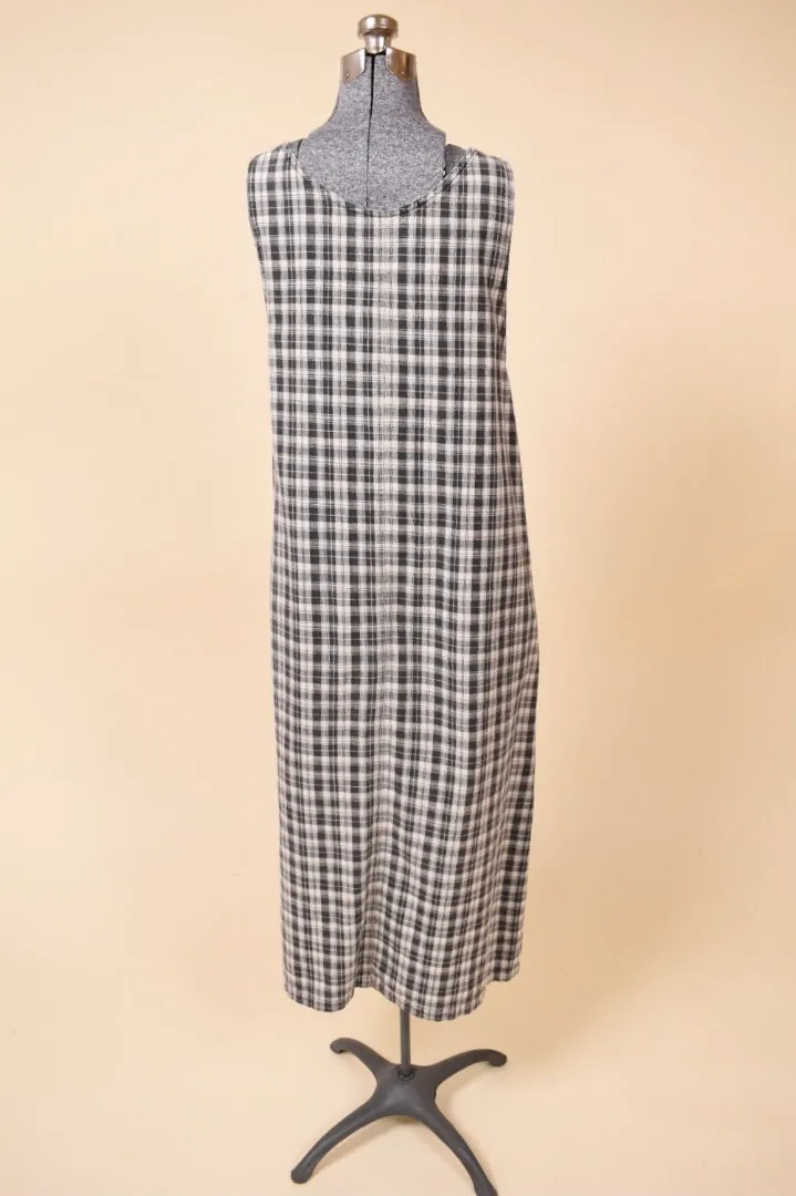 Black and White Plaid Overall Dress By J.L.N.Y., XXL