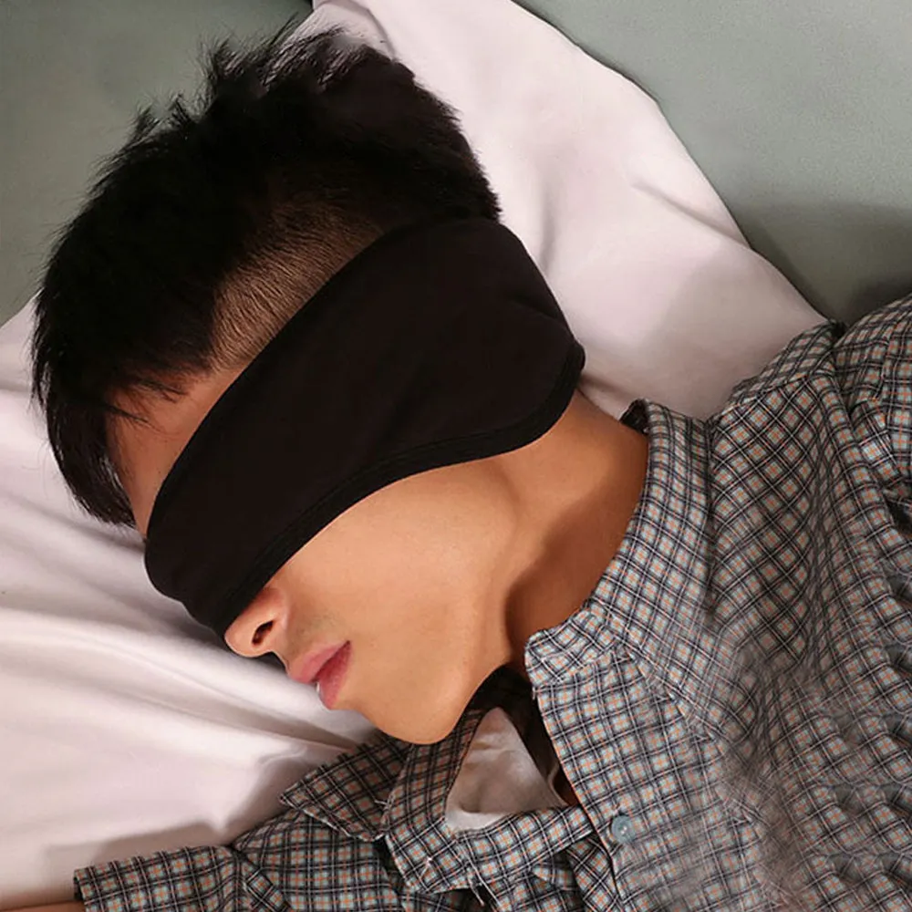 Blackout Eye Mask with Ear Muffs Sleeping Aids Relaxing Noise Cancellation Black