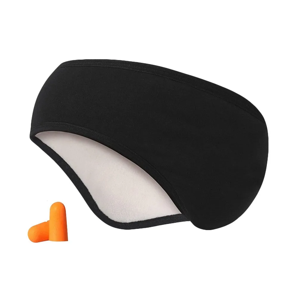 Blackout Eye Mask with Ear Muffs Sleeping Aids Relaxing Noise Cancellation Black
