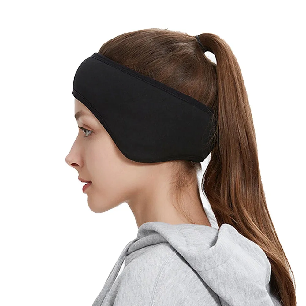 Blackout Eye Mask with Ear Muffs Sleeping Aids Relaxing Noise Cancellation Black