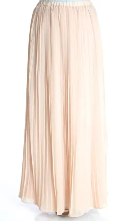 Blush Skinny Pleats Maxi Skirt