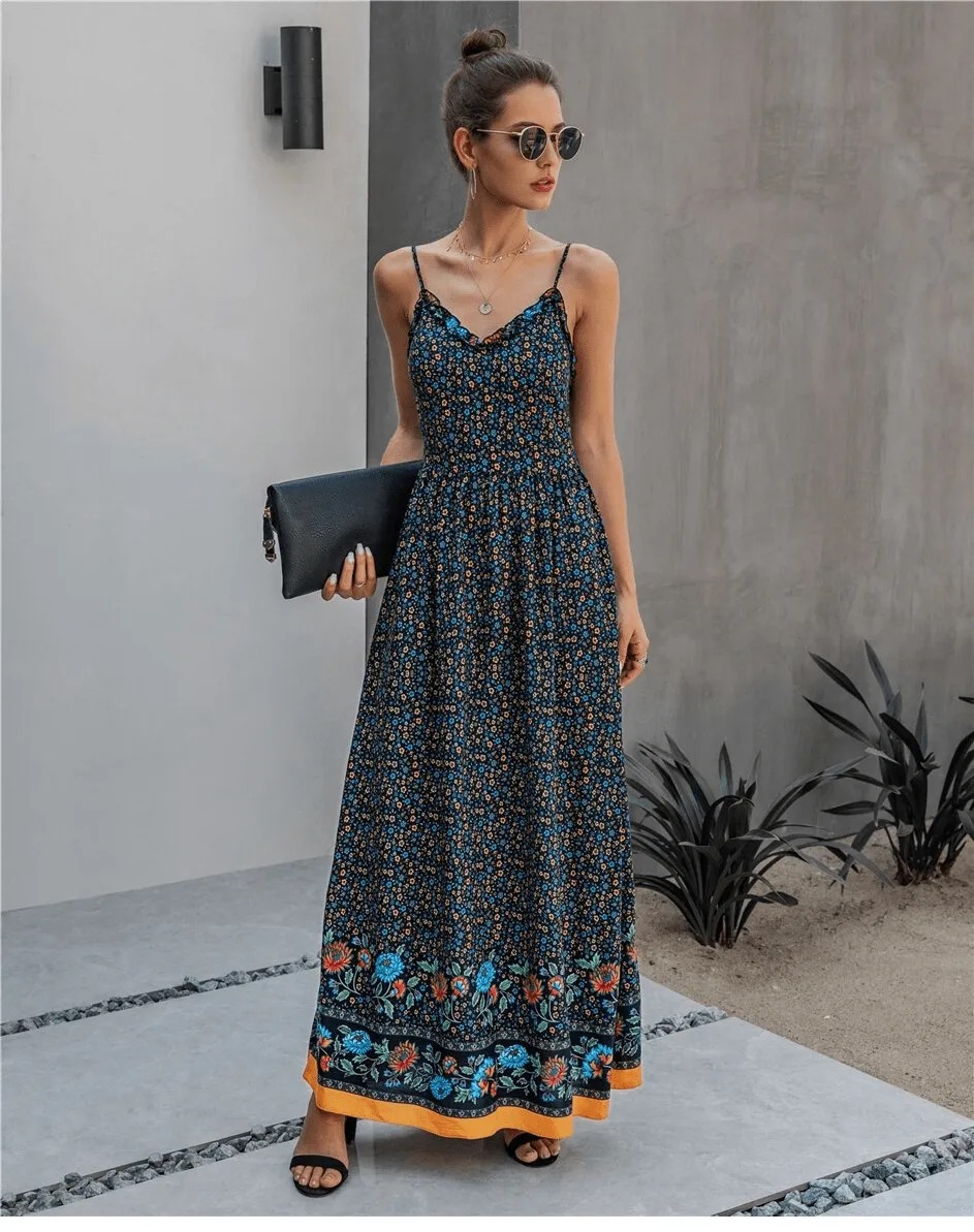 Boho Flowy Maxi Dress