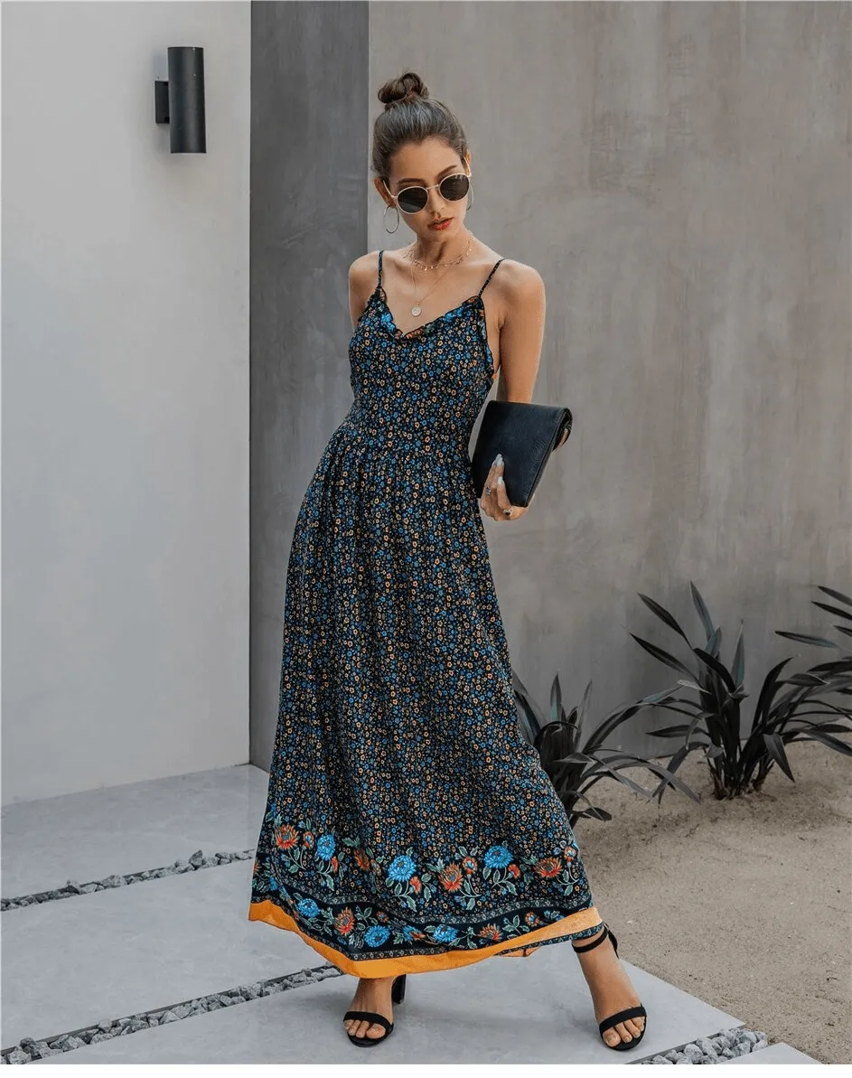 Boho Flowy Maxi Dress