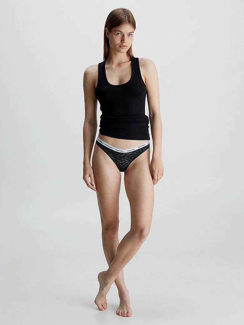 Calvin Klein LACE BIKINI Womens Bried Black