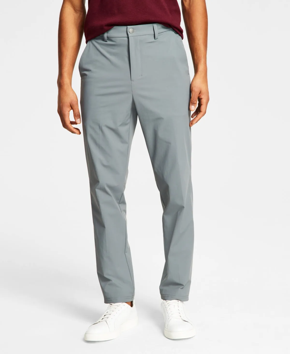 Calvin Klein Mens Slim fit Dress Pants 31 / 32 Grey Solid