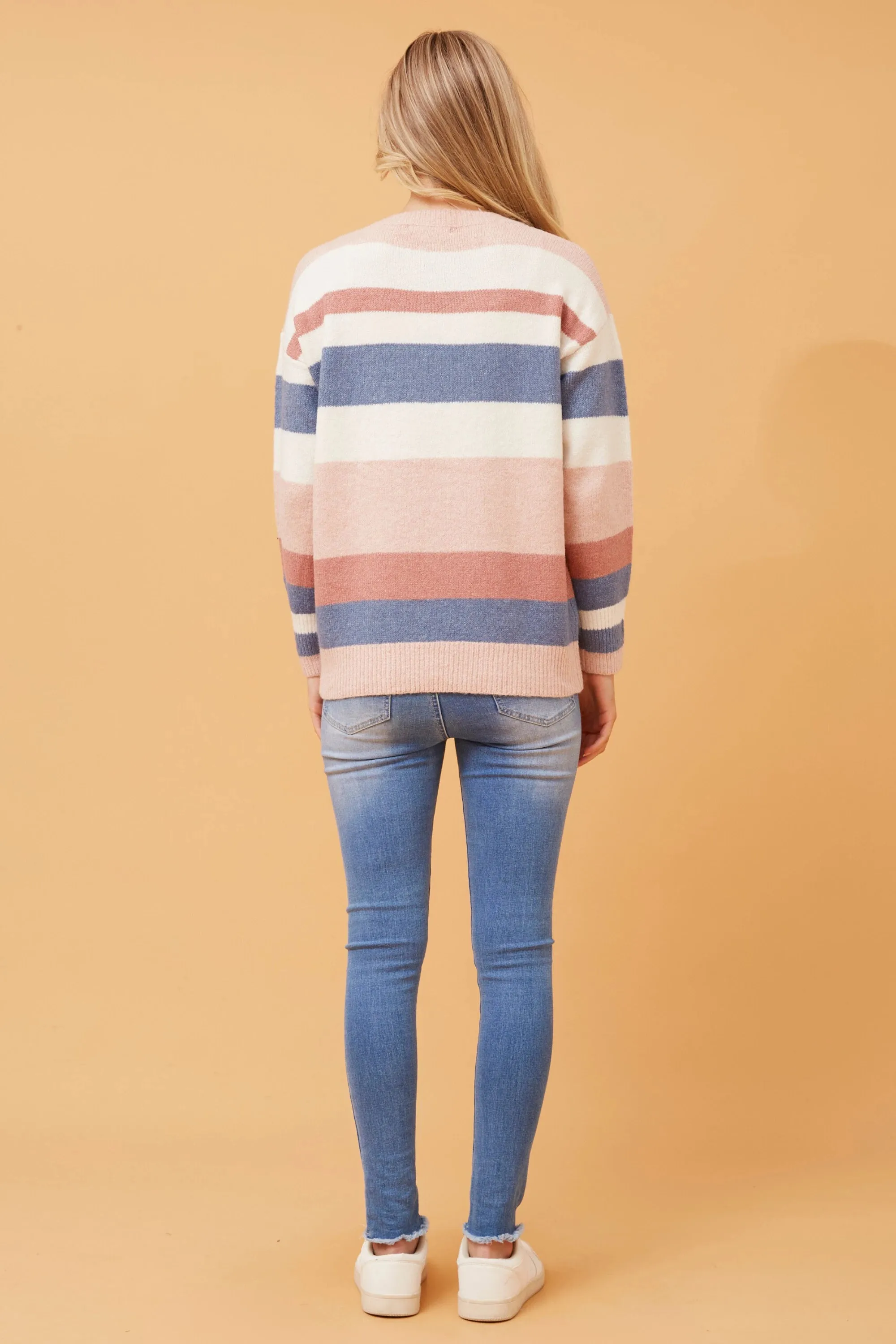 Caroline Morgan Striped Knit Jumper