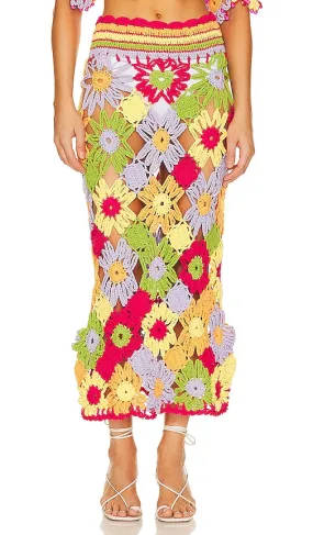 CeliaB Dover Maxi Skirt in Red