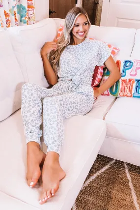 Cuddles And Cozy Leopard Knit Joggers