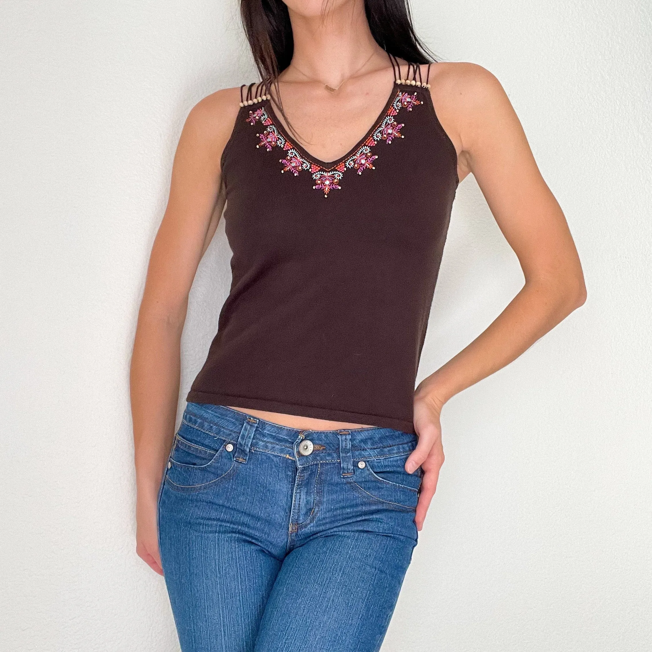 Deadstock Knit Boho Crochet Tank