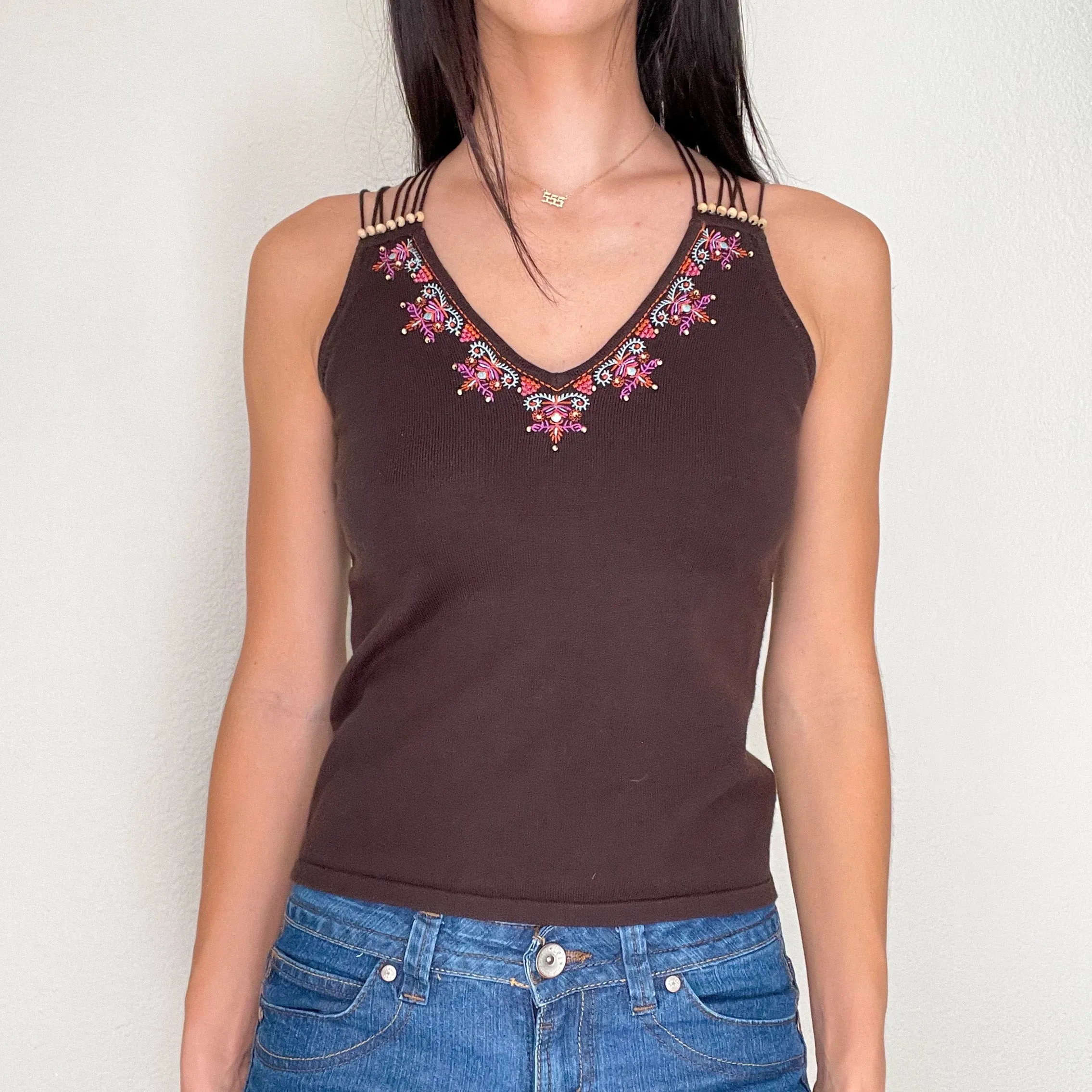 Deadstock Knit Boho Crochet Tank