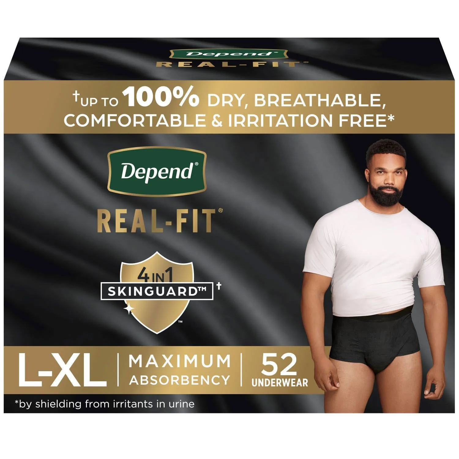 Depend Real Fit Incontinence Underwear for Men, Maximum Absorbency, Choose Your Size