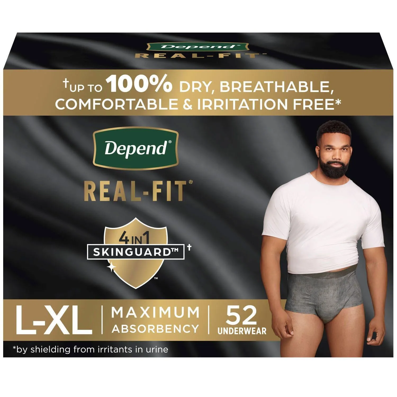 Depend Real Fit Incontinence Underwear for Men, Maximum Absorbency, Choose Your Size
