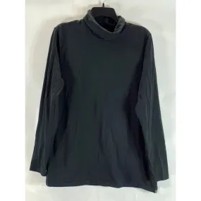 EDDIE BAUER Women's Solid Black Outdoor Turtleneck Long Sleeve Top SZ 2XL
