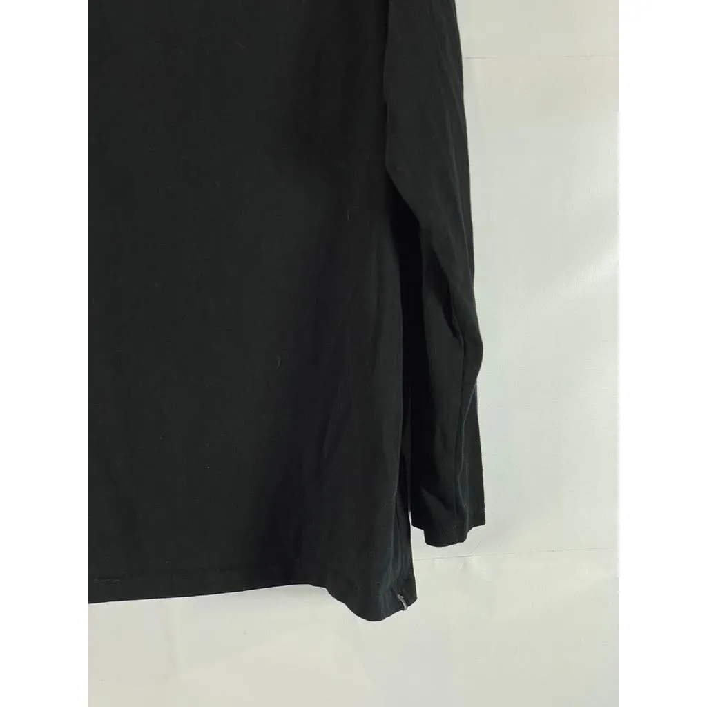 EDDIE BAUER Women's Solid Black Outdoor Turtleneck Long Sleeve Top SZ 2XL