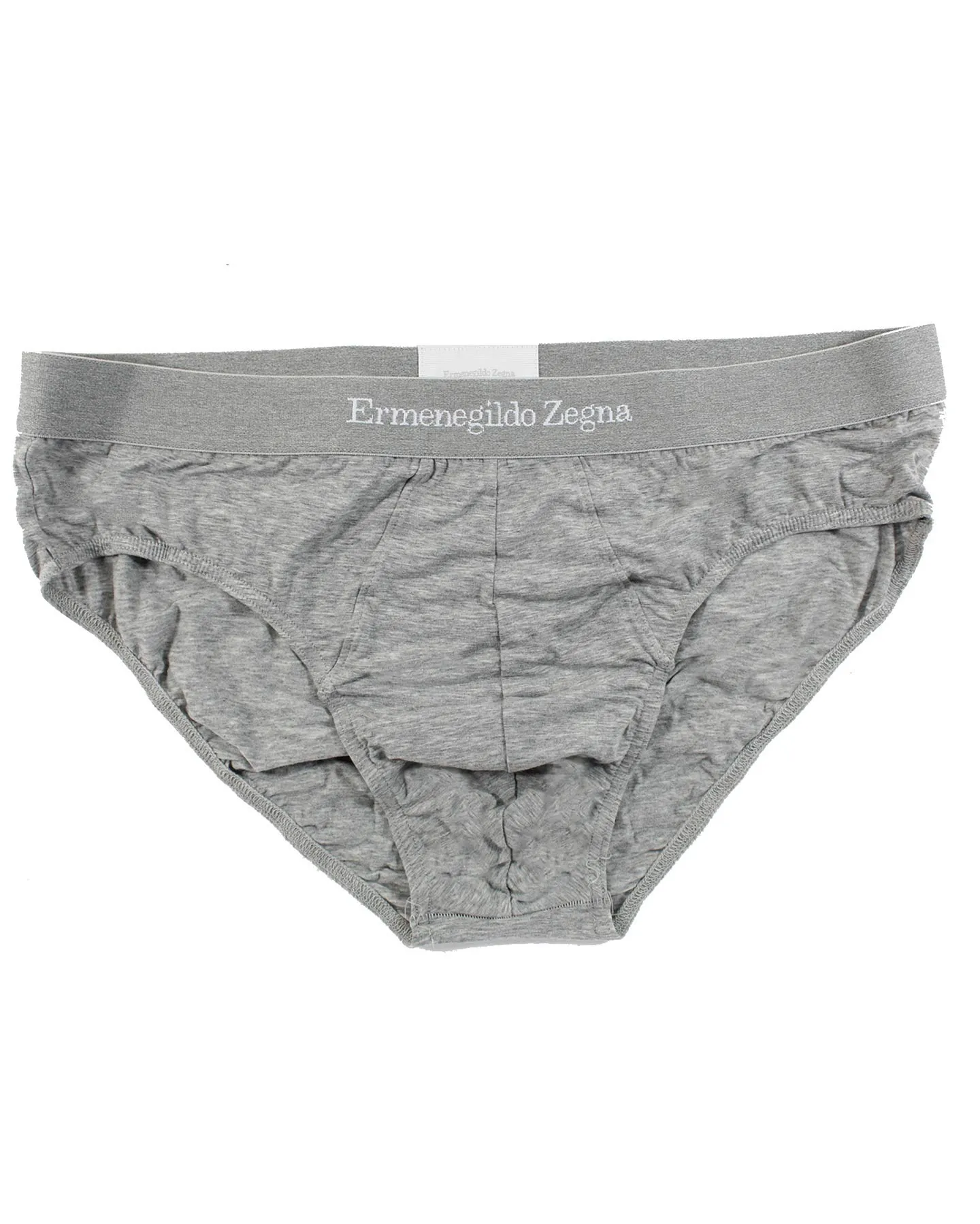 Ermenegildo Zegna Men Underwear Gray Stretch Cotton Midi Brief XXXL FINAL SALE