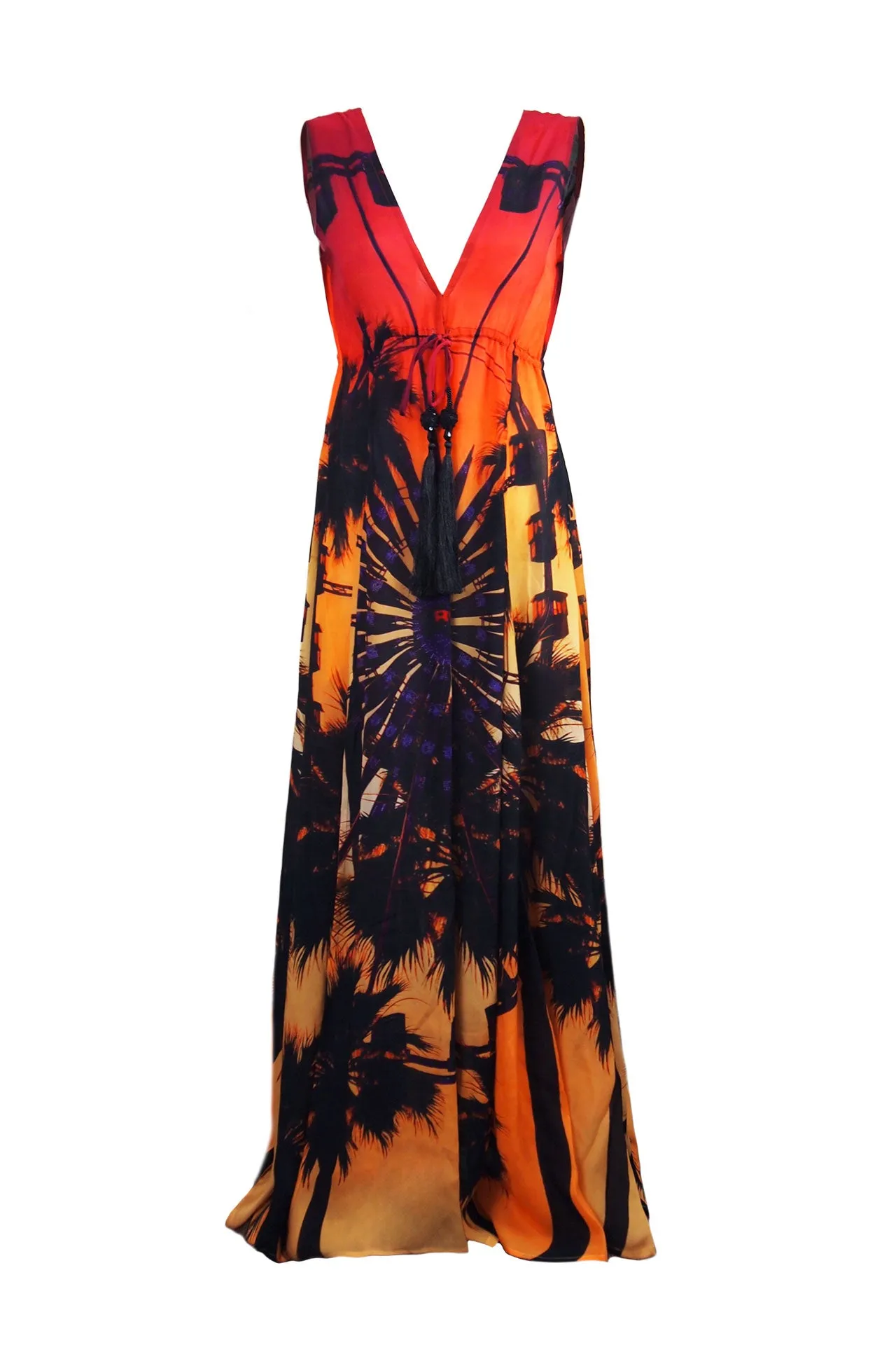 Floor Length Orange Dress