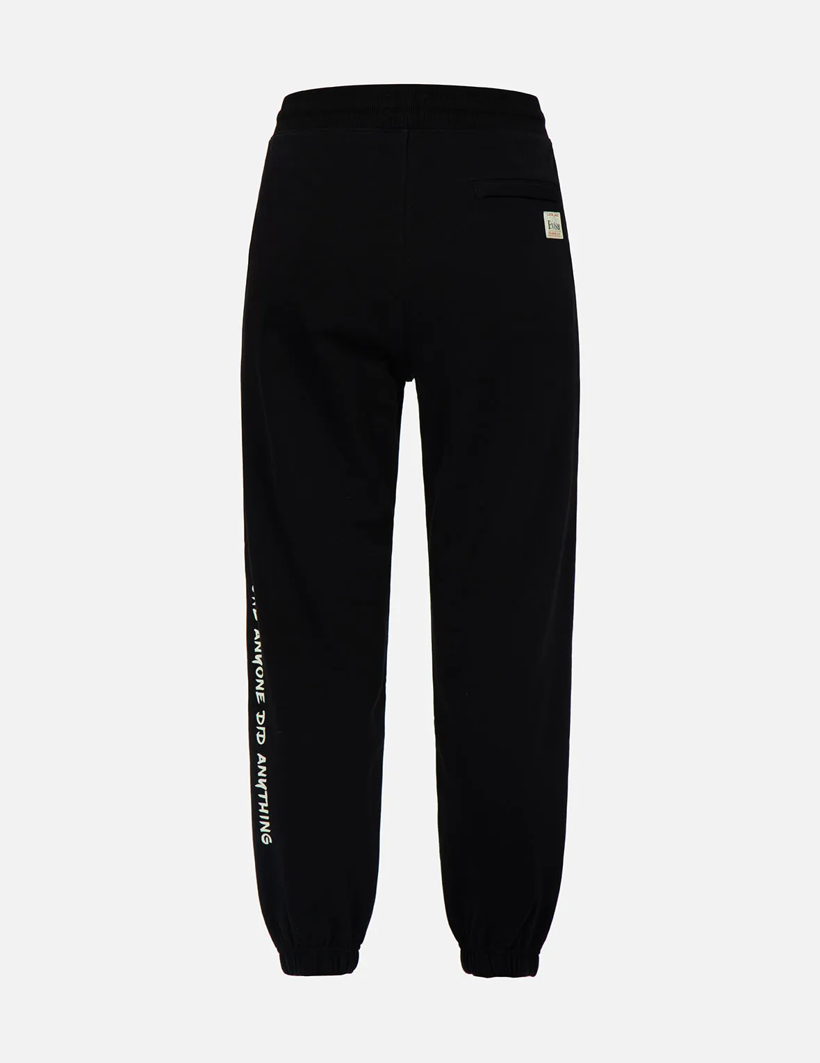 Fortune Cat and Slogan Print Sweatpants