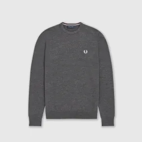 Fred Perry Classic Crew Neck Jumper - Graphite Marl