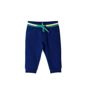 FUN STRIPES COTTON FLEECE DRAWSTRING SWEATPANTS