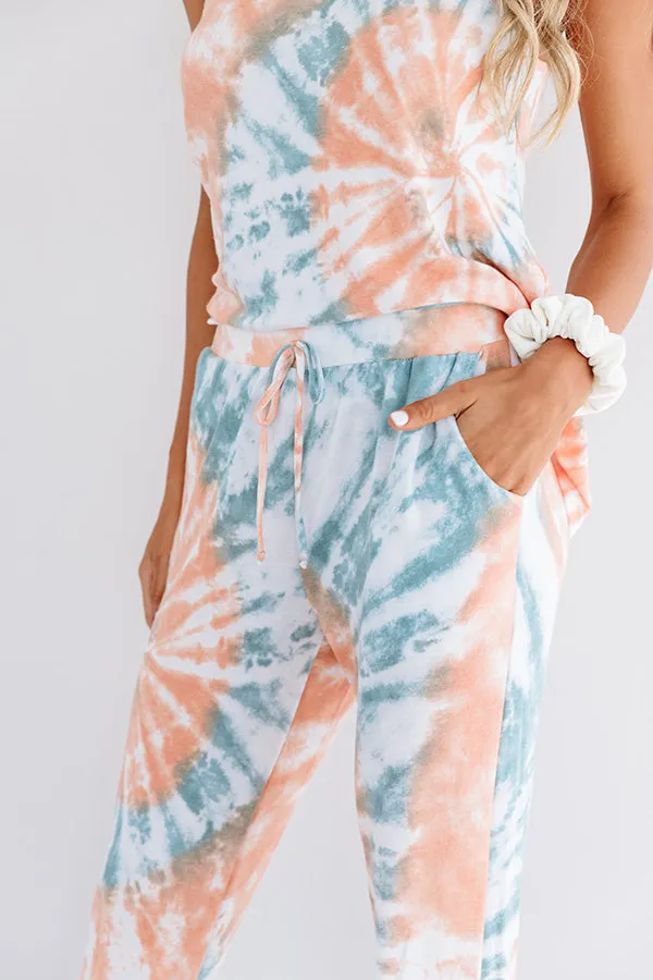 Go Getter Tie Dye Joggers In Orange