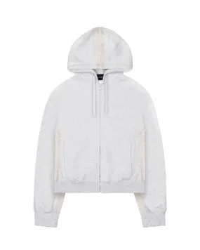 Grey Zip Track Hoodie