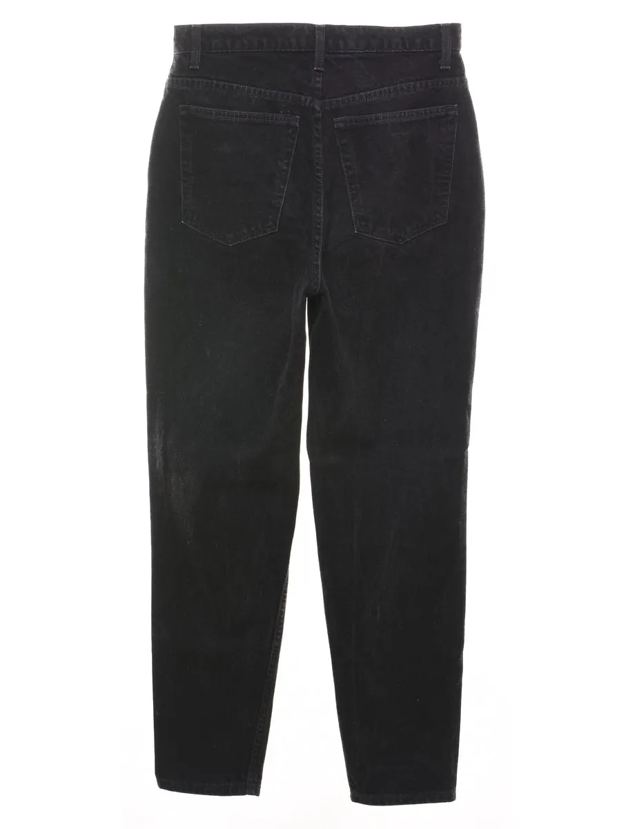 High Waist Black Tapered Jeans - W30 L30