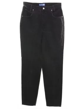 High Waist Black Tapered Jeans - W30 L30