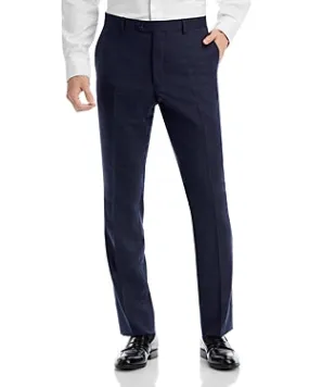 John Varvatos Star Usa Mens Crepe Weave Plaid Slim Fit Suit Dress Pants Blue 34