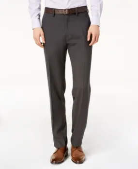 Kenneth Cole Reaction Mens Modern fit Dress Pants 36 / 30 Grey Solid Stretch