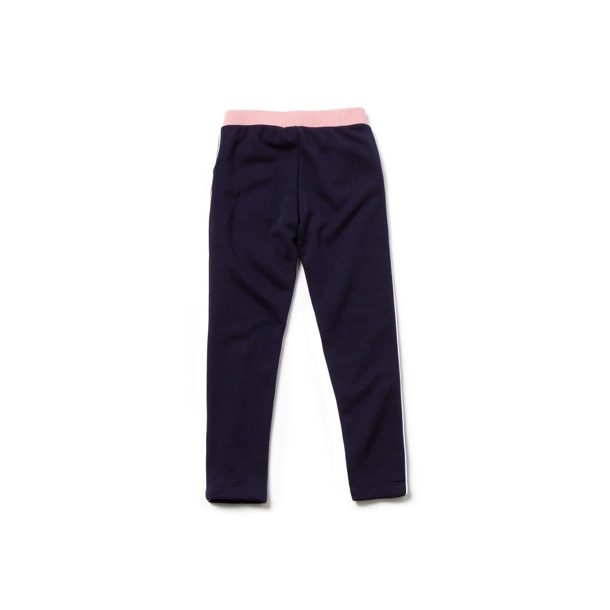 Lacoste Kids XJ9372 Contrast Accents Sweatpants, Marine Navy/Melittle Pink