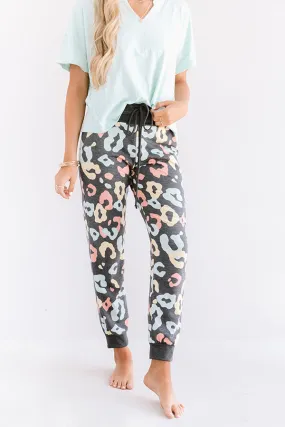 Lattes And Lounge Leopard Joggers