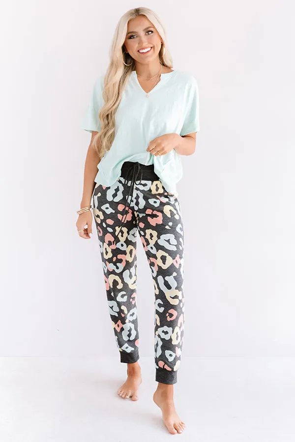 Lattes And Lounge Leopard Joggers