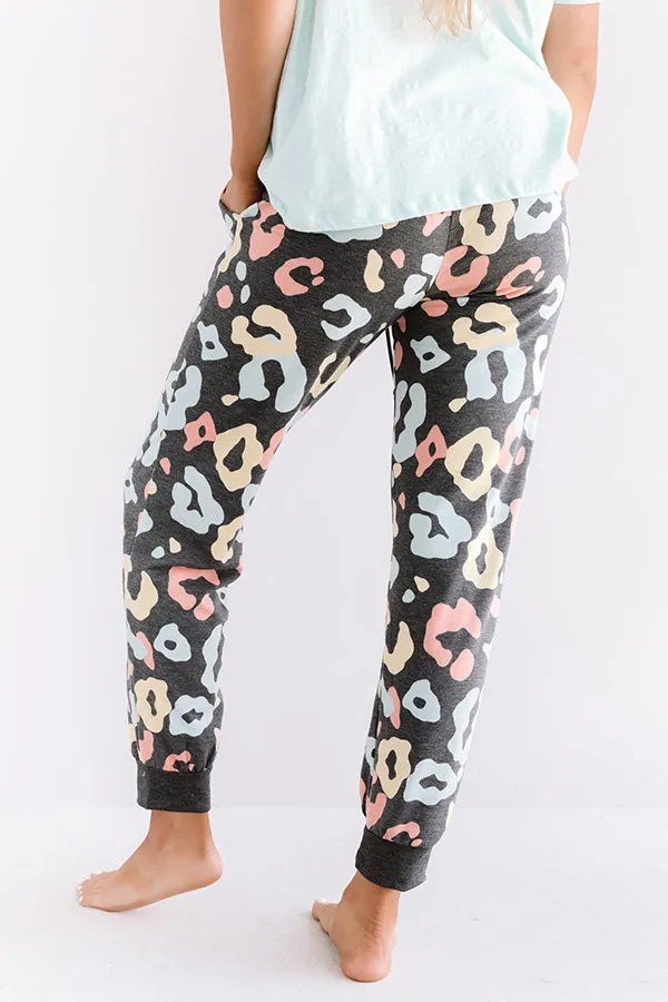 Lattes And Lounge Leopard Joggers
