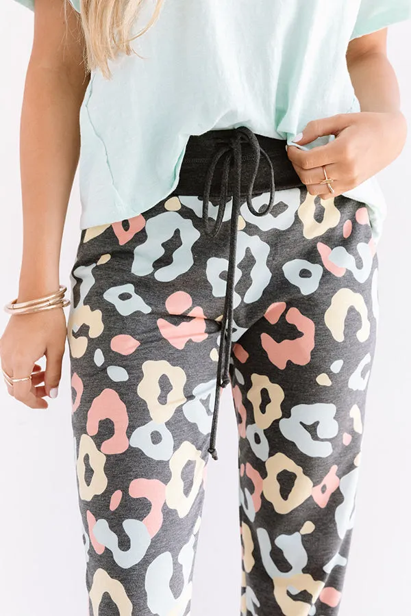 Lattes And Lounge Leopard Joggers