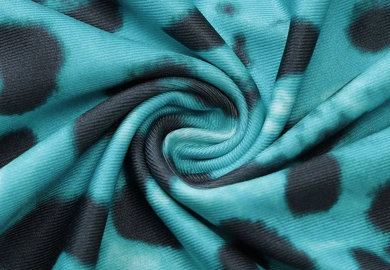 Leopard Turquoise Cami Dress - Evening Elegance