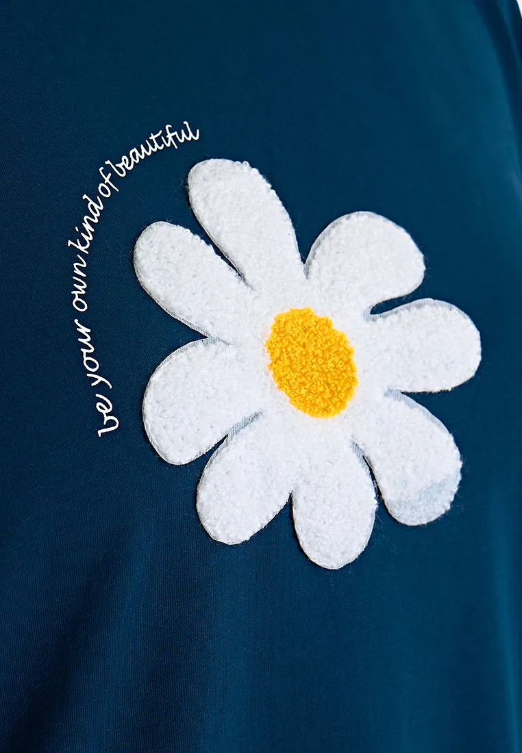 Lila Patch Flower Jumper Tee