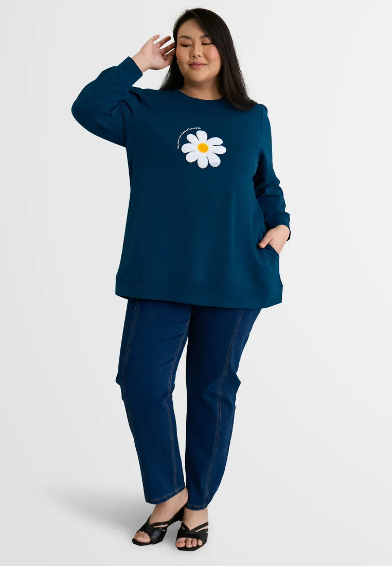 Lila Patch Flower Jumper Tee