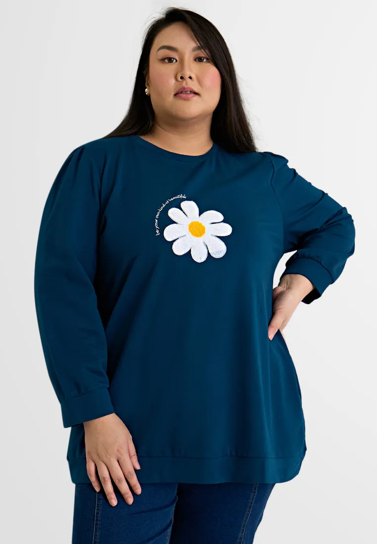 Lila Patch Flower Jumper Tee