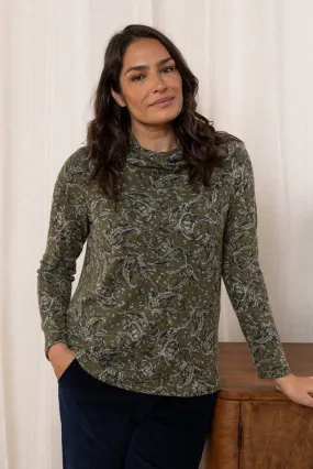 Lily & Me LM24607OL Relaxed Everyday Jumper Painterly Olive