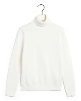 LT Weight Cotton Turtleneck - Eggshell
