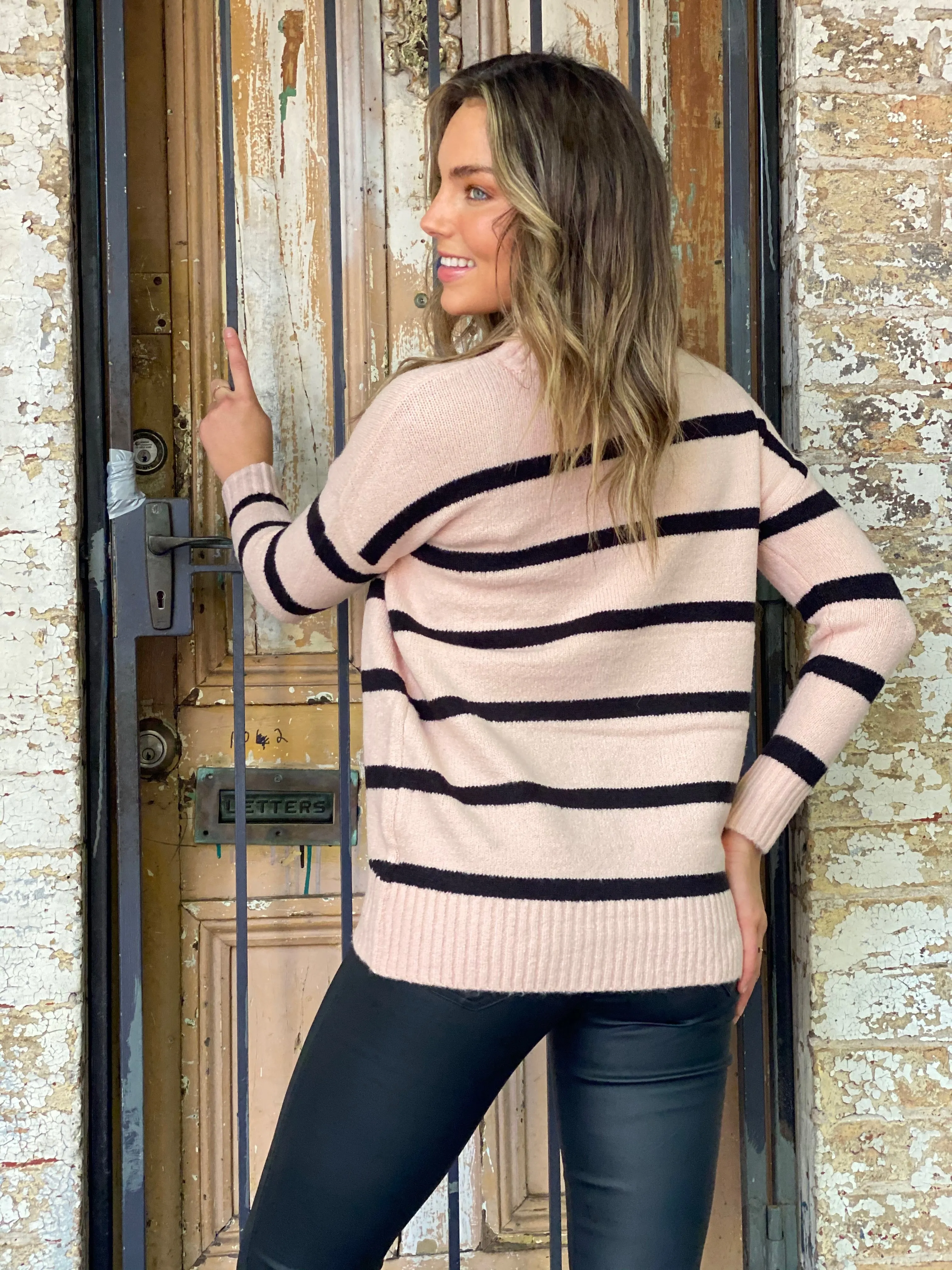LY420TB Striped Turtle Neck Knit Jumper (Pack) New Arrival