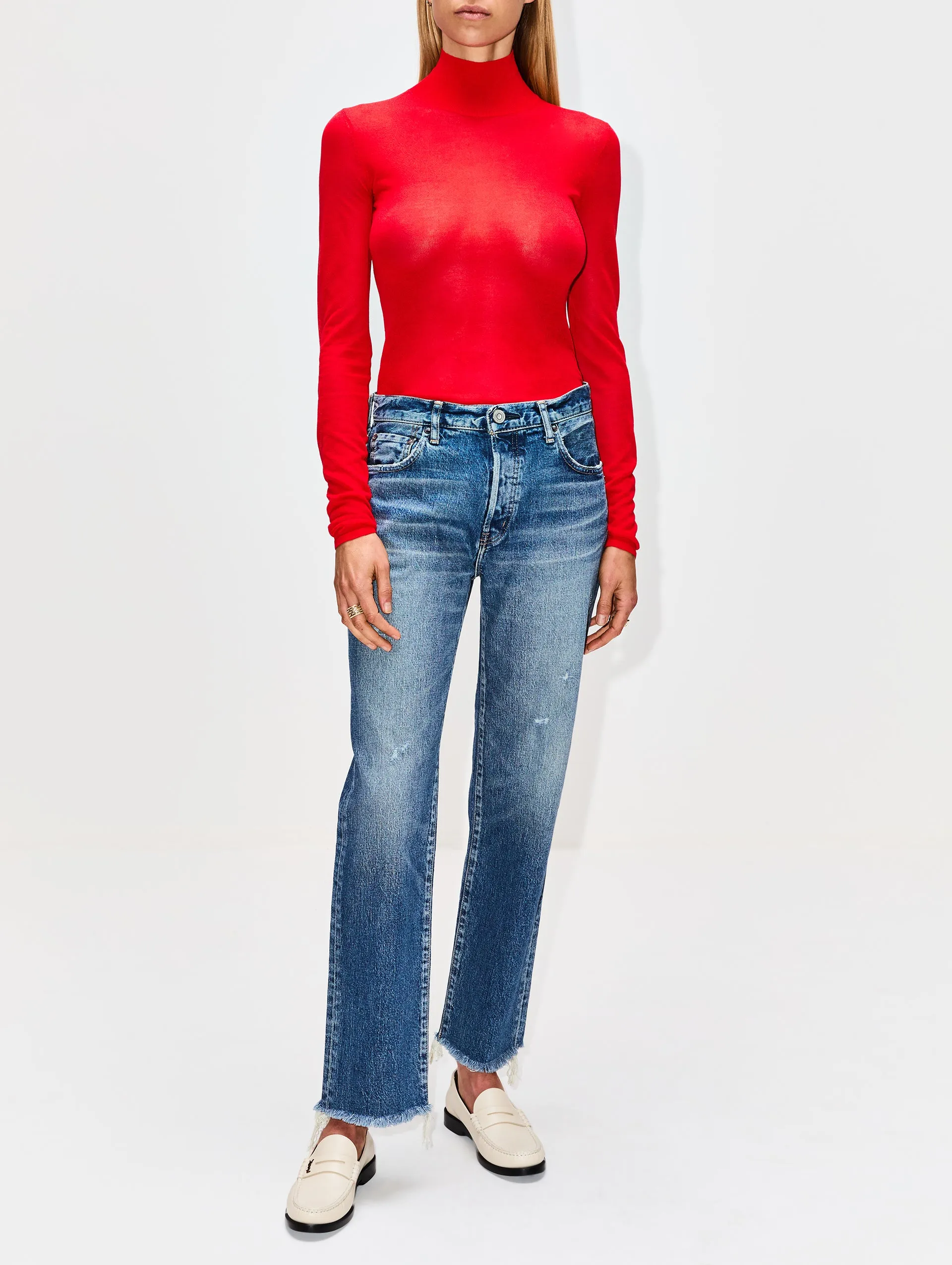 Lyra Sheer Turtleneck Top